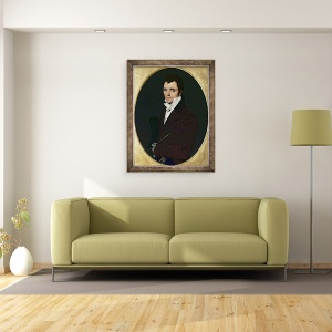 Tablou inramat - Jean Auguste Dominique Ingres - Portretul lui Edme Bochet 1783-1871, 60 x 80 cm - Img 2