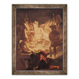 Tablou inramat - Jean Auguste Dominique Ingres - Visul lui Ossian, 70 x 90 cm