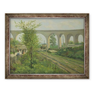 Tablou inramat - Jean Baptiste Armand Guillaumin - Apeductul Arcueil la intersectia feroviara Sceaux, 60 x 80 cm
