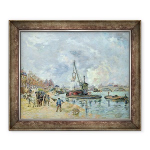 Tablou inramat - Jean Baptiste Armand Guillaumin - La Quay de Bercy in Paris, 70 x 85 cm