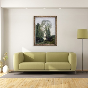 Tablou inramat - Jean Baptiste Camille Corot - Les Baigneuses, 60 x 80 cm - Img 2