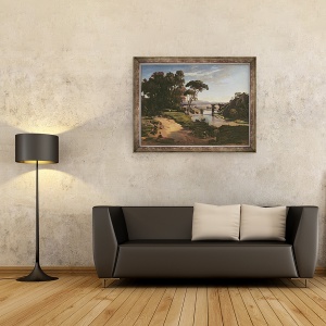 Tablou inramat - Jean Baptiste Camille Corot - Podul de la Narni, 70 x 90 cm - Img 2
