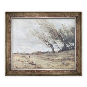 Tablou inramat - Jean Baptiste Camille Corot - Rafala de vant, 50 x 60 cm