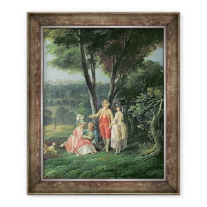 Tablou inramat - Jean-Baptiste Hilair - O plimbare in parc, 50 x 60 cm