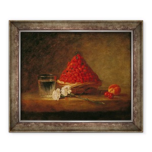 Tablou inramat - Jean-Baptiste Simeon Chardin - Cos cu Capsuni, 70 x 85 cm