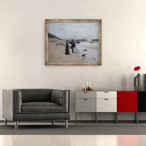 Tablou inramat - Jean Beraud - Bancile Senei, 50 x 60 cm - Img 2