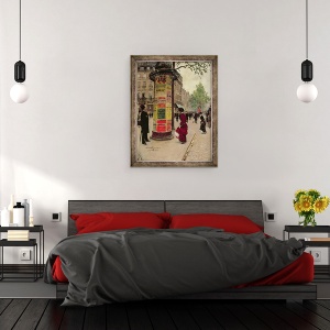 Tablou inramat - Jean Beraud - Chiosc Paris, 70 x 90 cm - Img 3