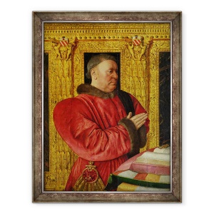 Tablou inramat - Jean Fouquet - Portretul Cancelarului Guillaume Jouvenel des Ursins d.1472 1460-65, 70 x 90 cm