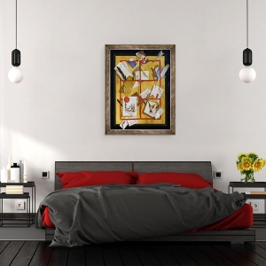 Tablou inramat - Jean-Francois de Le Motte - Trompe loeil, 60 x 80 cm - Img 2
