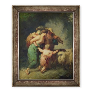 Tablou inramat - Jean-Francois Millet - intoarcerea turmei, 70 x 85 cm