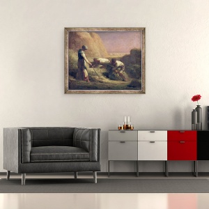 Tablou inramat - Jean-Francois Millet - Schelete de fan, 50 x 60 cm - Img 2