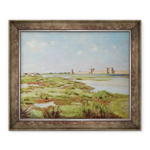 Tablou inramat - Jean Frederic Bazille - Zidurile orasului Aigues-Mortes, 70 x 85 cm