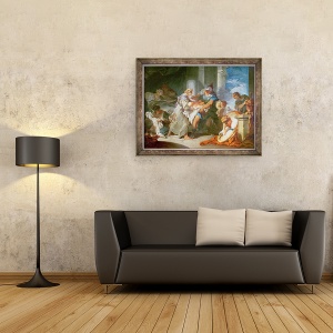Tablou inramat - Jean-Honore Fragonard - Salvarea Pyrrhus pentru sugari, 70 x 90 cm - Img 2