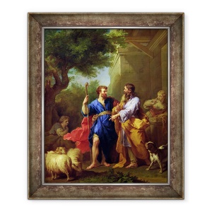 Tablou inramat - Jean II Restout - Iacov si Laban, 50 x 60 cm