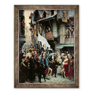 Tablou inramat - Jean-Jacques Scherrer - Intrarea Ioanei dArc 1412-31 in Orleans pe 8 mai 1429, 70 x 90 cm