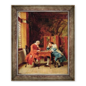 Tablou inramat - Jean-Louis Ernest Meissonier - Jucatorii de sah, 70 x 85 cm
