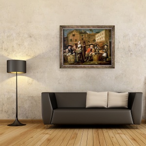 Tablou inramat - Jean Michelin - Scena pietei, 60 x 80 cm - Img 2