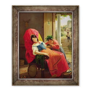 Tablou inramat - Jean Victor Schnetz - Femeia asasinata, 70 x 85 cm