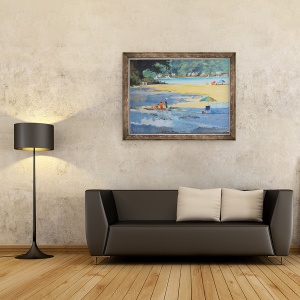 Tablou inramat - Jennifer Wright - Millbay Boys in rosu, 60 x 80 cm - Img 2