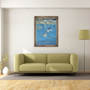 Tablou inramat - Jennifer Wright - Salcombe, Dimineata spumanta, 60 x 80 cm - Img 2