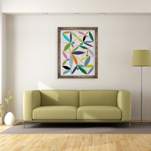 Tablou inramat - Jenny Frean - Frunze imprimate, 60 x 80 cm - Img 2