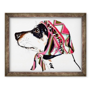Tablou inramat - Jo Chambers - Pooch In Pucci, 70 x 90 cm