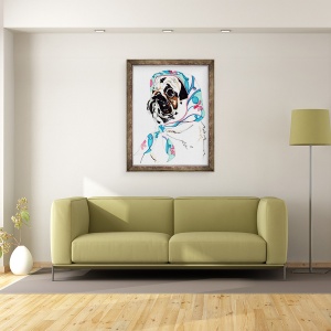 Tablou inramat - Jo Chambers - Pug In Pucci, 70 x 90 cm - Img 2