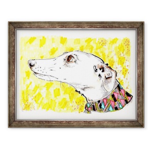 Tablou inramat - Jo Chambers - Silvertips Greyhound, 70 x 90 cm