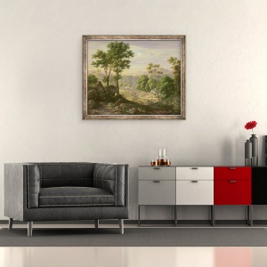 Tablou inramat - Joachim Faber - Peisaj italian, 50 x 60 cm - Img 2