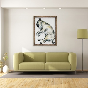 Tablou inramat - Joan Thewsey - Dormit Pug One, 2000, 70 x 90 cm - Img 2
