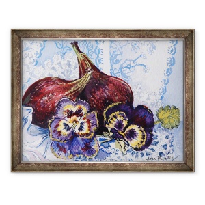 Tablou inramat - Joan Thewsey - Doua smochine cu panselute, 2002, 70 x 90 cm