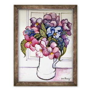 Tablou inramat - Joan Thewsey - Panselute si nu-ma-uita, 60 x 80 cm