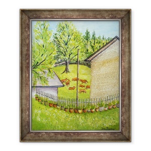 Tablou inramat - Joan Thewsey - Vedere din Gradina Rutths, Limousin Franta, 70 x 85 cm
