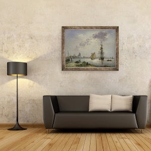 Tablou inramat - Johan-Barthold Jongkind - Dordrecht, 60 x 80 cm - Img 2