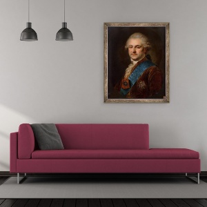 Tablou inramat - Johann Baptist Edler von Lampi - Portret De Stanislaw II August Poniatowski, 70 x 85 cm - Img 2
