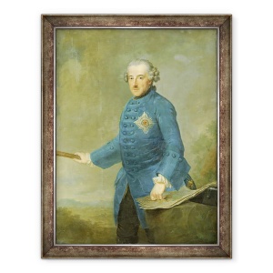 Tablou inramat - Johann Georg Ziesenis - Frederic al II-lea cel Mare al Prusiei, 60 x 80 cm