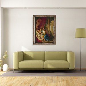 Tablou inramat - Johann Heinrich Tischbein - Anthony si Cleopatra, 60 x 80 cm - Img 2
