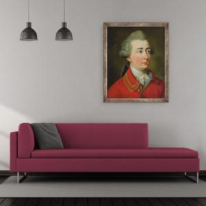 Tablou inramat - Johann Heinrich Wilhelm Tischbein - Autoportret I, 70 x 85 cm - Img 2