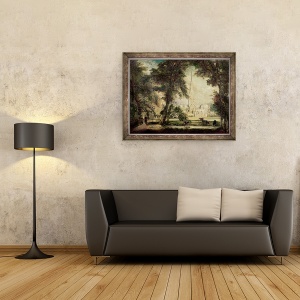 Tablou inramat - John Constable - Catedrala Salisbury din motive episcopale, 60 x 80 cm - Img 2