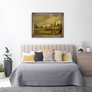 Tablou inramat - John Constable - Podul Harnham si Catedrala Salisbury, 70 x 90 cm - Img 3