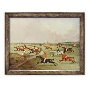 Tablou inramat - John Dalby - Vanatoarea de Cvorn in strigatul complet, Al doilea Cai, 60 x 80 cm