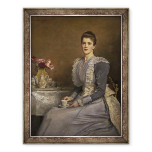 Tablou inramat - John Everett Millais - Portretul doamnei Joseph Chamberlain 1864-1957, 60 x 80 cm