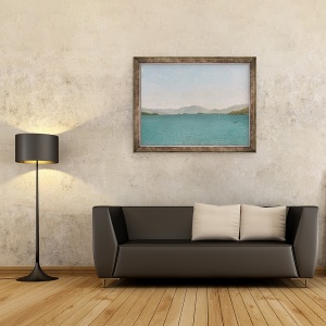 Tablou inramat - John Frederick Kensett - Lacul George, studiu gratuit, 70 x 90 cm - Img 2