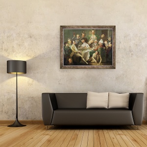 Tablou inramat - John Hamilton Mortimer - Un grup de caricatura, 60 x 80 cm - Img 2