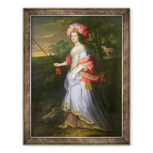Tablou inramat - John Michael Wright - O doamna in costum de mascarada, 70 x 90 cm