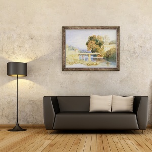 Tablou inramat - John Sell Cotman - Chateau Navarre, langa Evreux, 60 x 80 cm - Img 2