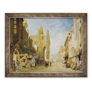 Tablou inramat - John Sell Cotman - Scene de strada din Alencon II, Normandia, 60 x 80 cm