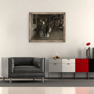 Tablou inramat - John Singer Sargent - Un interior venetian, 50 x 60 cm - Img 2
