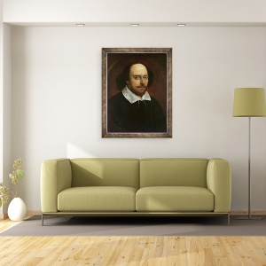 Tablou inramat - John Taylor - Portretul lui William Shakespeare 1564-1616 c.1610, 60 x 80 cm - Img 2
