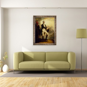 Tablou inramat - John Trumbull - George Washington, 70 x 90 cm - Img 2